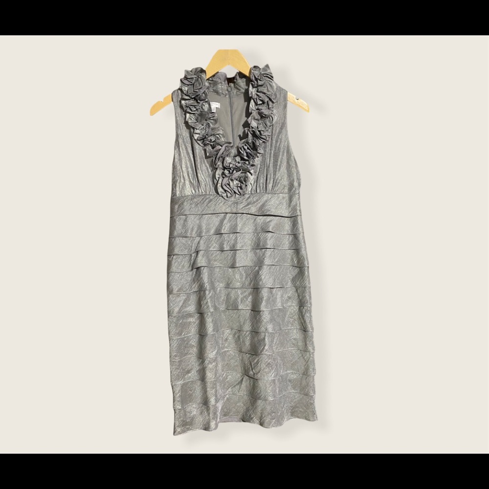 LONDON TIMES 8 petite dress Silver